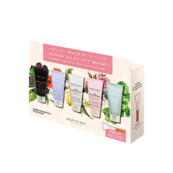 MARY & MAY Vegan Wash off Mask Mini Gift Set
