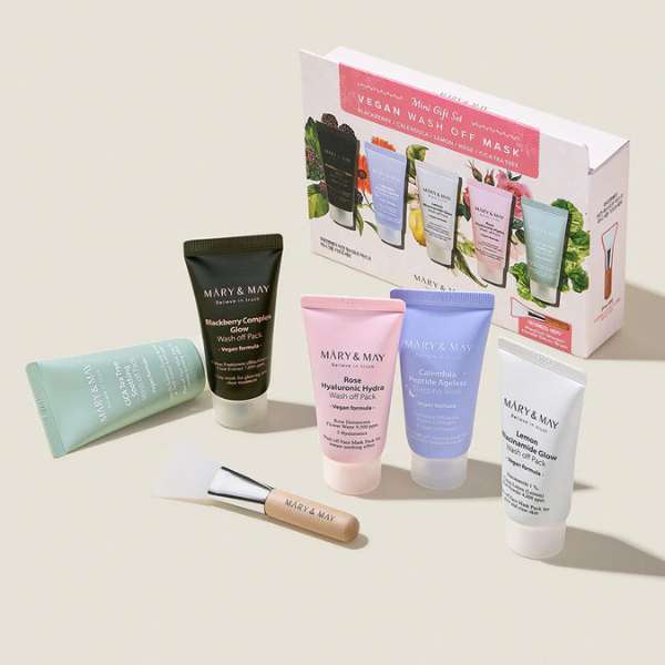 MARY & MAY Vegan Wash off Mask Mini Gift Set
