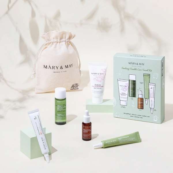 MARY & MAY Travel Kit Soothing Trouble Care Travel Kit