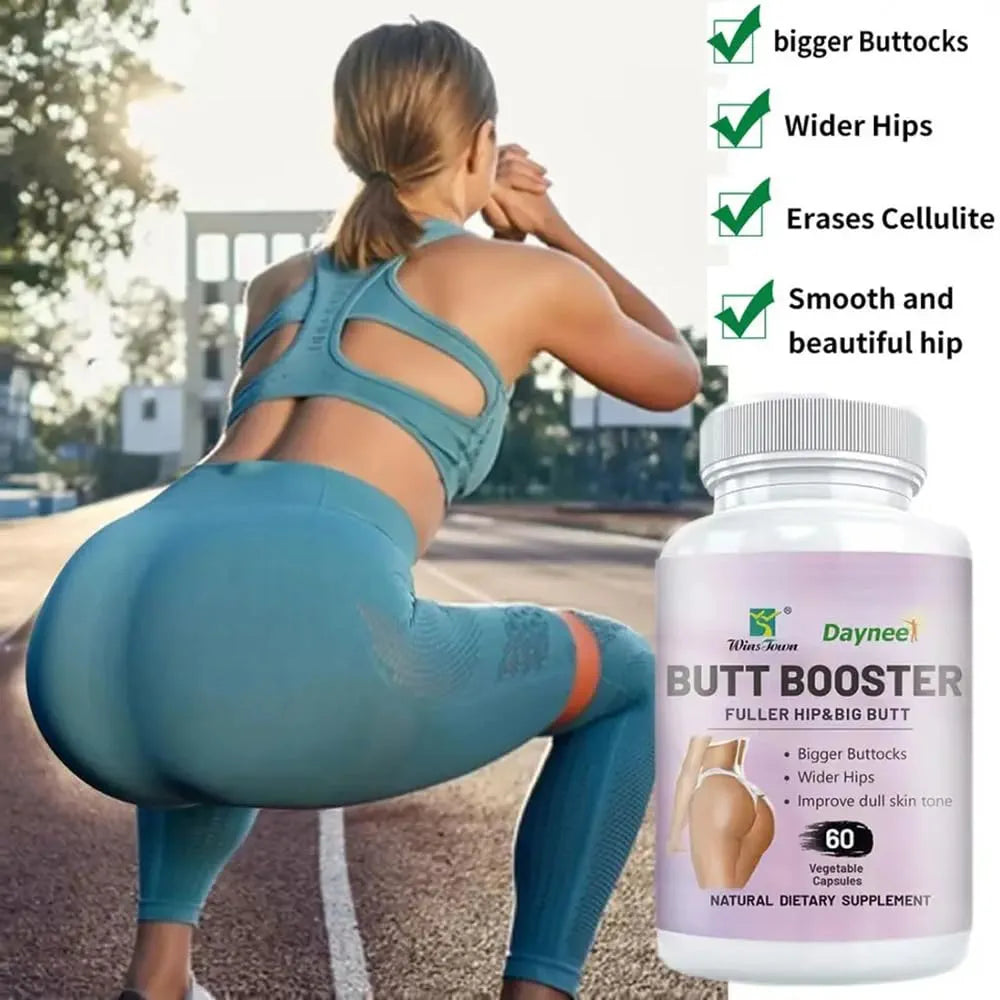 AIHIYO Butt Booster Capsule, Hip Butt Enhancement Supplement Pill, Bigger Buttocks and Improve Dull Skin Tone, 60 Count