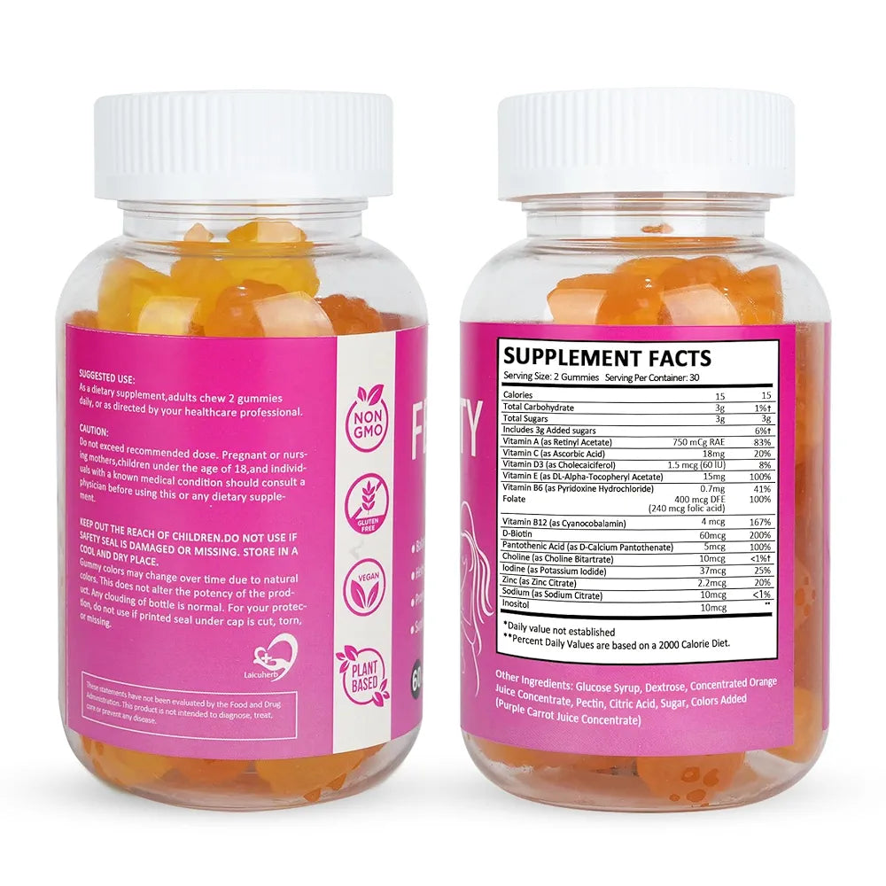 Fertility Support Gummies for Women Hormonal Balance & Conception Support, Prenatal Vitamins with Myo-Inositol & Pantothenic Acid, Fertility Gummies for Women Get Pregnant Fast, 60 Count
