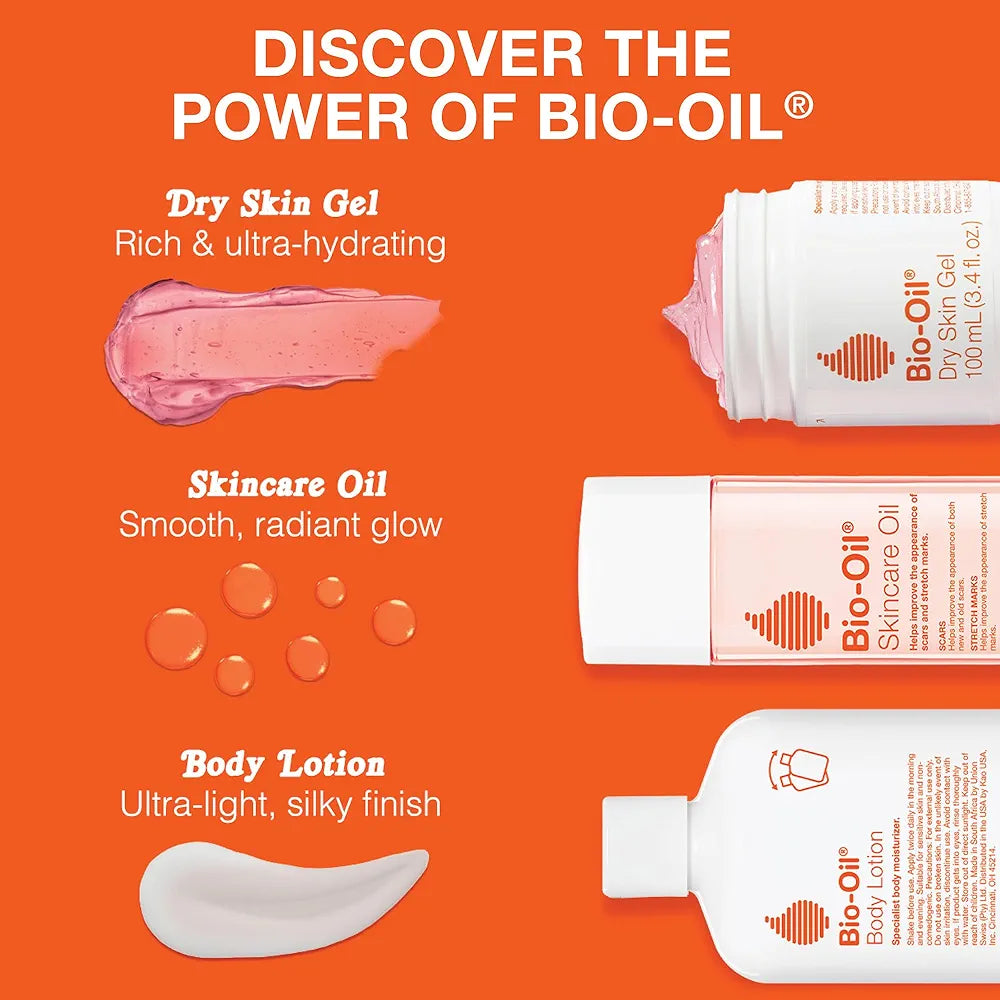 Bio-Oil Skincare Body Oil Serum, Face and Body Moisturizer with Vitamin E & A, for Scars, Stretch Marks, Sensitive Skin, All Skin Types, Dermatologist Recommended, Non-Comedogenic, 2 Oz