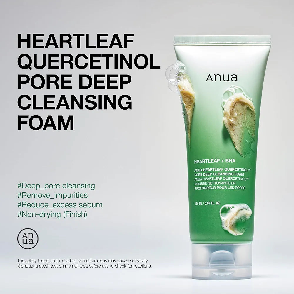 Anua 3-Step Glass Skin Beginner Set, Double Cleansing with Facial Serum, Oil Cleanser & Face Wash with Heartleaf, Daily Routine with Niacinamide, Korean Skincare Set
