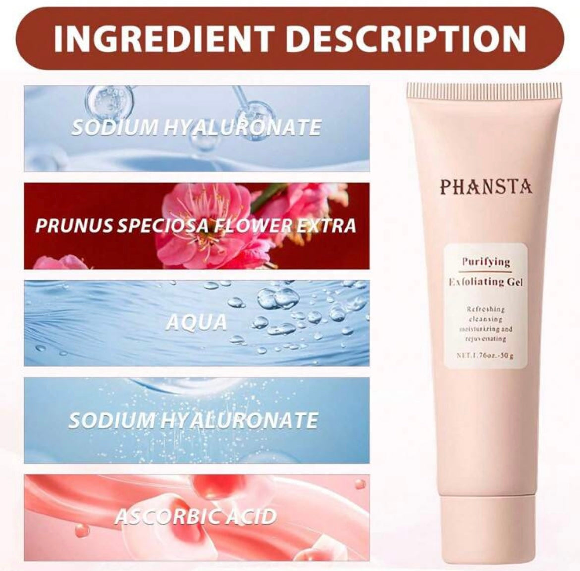 Purifying exfoliating gel