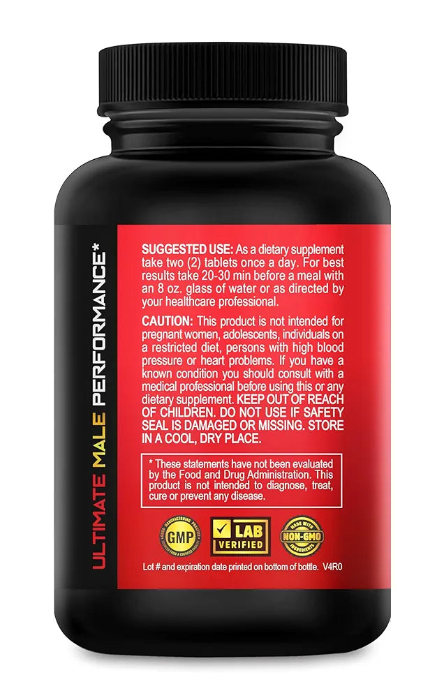 Kong XXL- Ultimate Male Performance and Enlargement Pills for Men- Add 3-6” in 60 Days- Enhanced Size, Drive, Strength and Endurance - Boost Performance- 60 Tablets