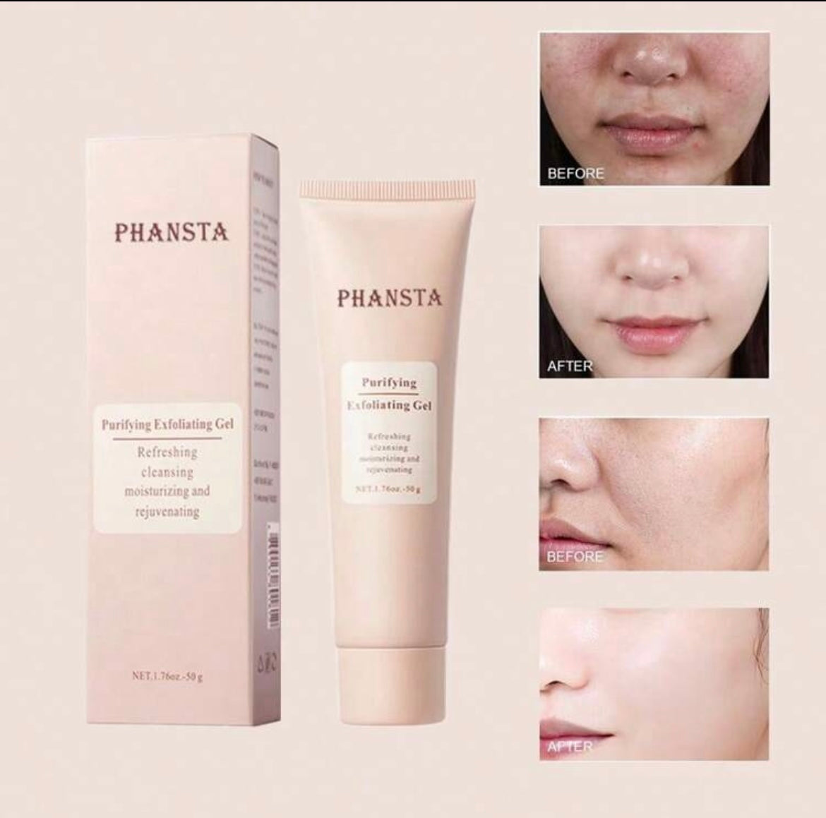 Purifying exfoliating gel