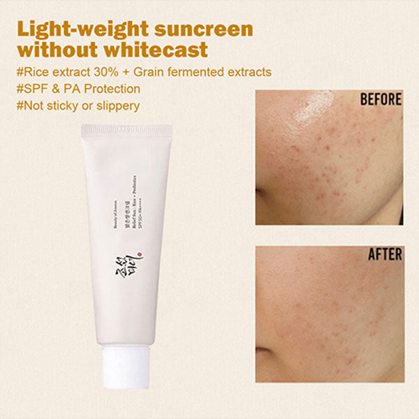 BEAUTY OF JOSEON Relief Sun : Rice + Probiotics (SPF50+ PA++++)