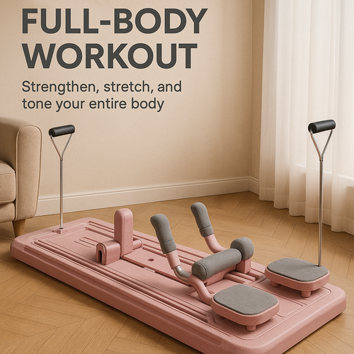 "Portable Pilates Bar with Resistance Bands" "Pilates Reformer Board".