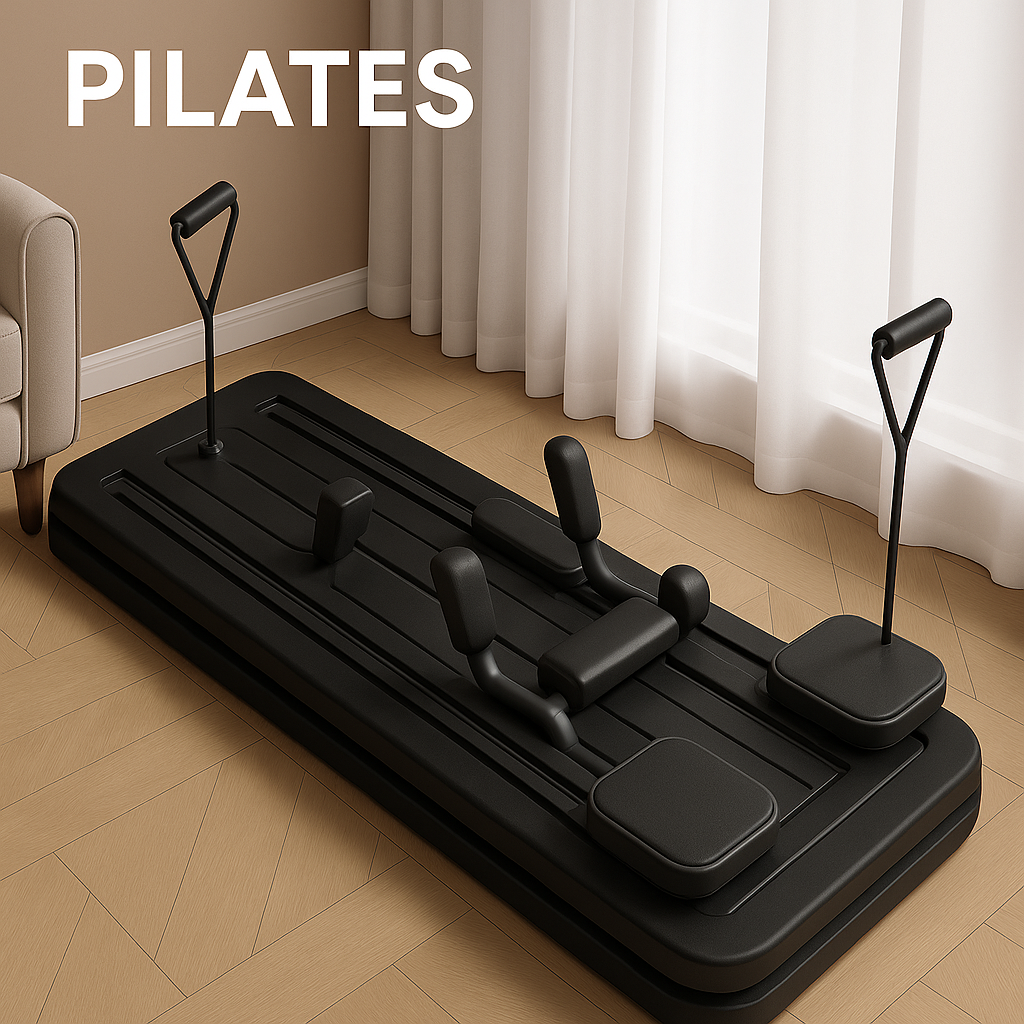 "Portable Pilates Bar with Resistance Bands" "Pilates Reformer Board".