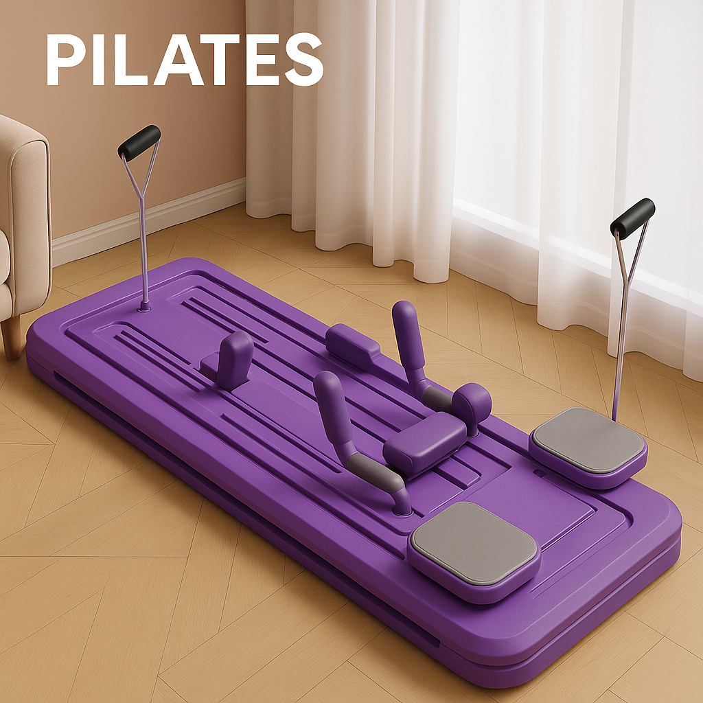 "Portable Pilates Bar with Resistance Bands" "Pilates Reformer Board".